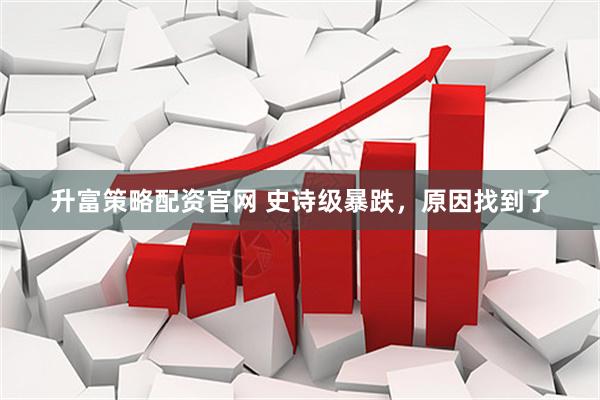升富策略配资官网 史诗级暴跌，原因找到了